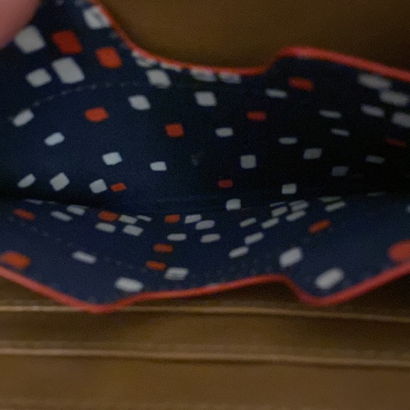 STELLA & DOT Chelsea Blue & White Nautical Stripe Vegan Leather Zip Tech Wallet - Picture 8 of 8